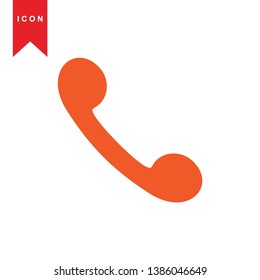 Phone icon, vector illustration. Flat design style - Vector