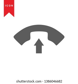 Phone icon, vector illustration. Flat design style - Vector