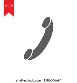 Phone icon, vector illustration. Flat design style - Vector