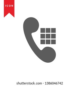 Phone icon, vector illustration. Flat design style - Vector
