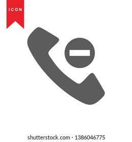 Phone icon, vector illustration. Flat design style - Vector