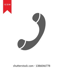 Phone icon, vector illustration. Flat design style - Vector
