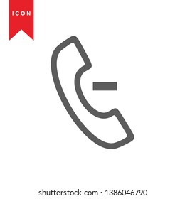 Phone icon, vector illustration. Flat design style - Vector