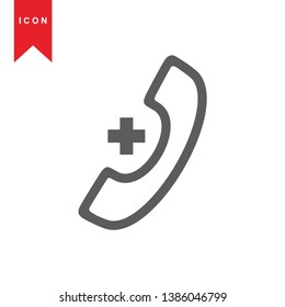Phone icon, vector illustration. Flat design style - Vector