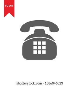 Phone icon, vector illustration. Flat design style - Vector
