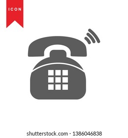 Phone icon, vector illustration. Flat design style - Vector