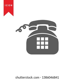 Phone icon, vector illustration. Flat design style - Vector