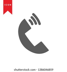 Phone icon, vector illustration. Flat design style - Vector