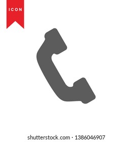 Phone icon, vector illustration. Flat design style - Vector