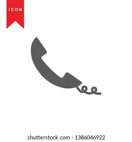 Phone icon, vector illustration. Flat design style - Vector