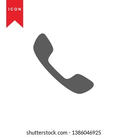 Phone icon, vector illustration. Flat design style - Vector