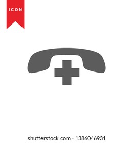 Phone icon, vector illustration. Flat design style - Vector