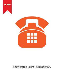 Phone icon, vector illustration. Flat design style - Vector