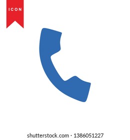 Phone icon, vector illustration. Flat design style - Vector