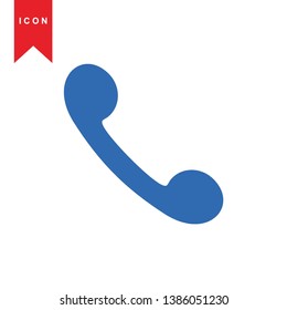 Phone icon, vector illustration. Flat design style - Vector