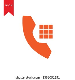 Phone icon, vector illustration. Flat design style - Vector