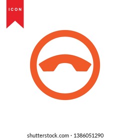 Phone icon, vector illustration. Flat design style - Vector