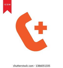 Phone icon, vector illustration. Flat design style - Vector