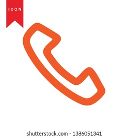 Phone icon, vector illustration. Flat design style - Vector