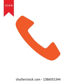 Phone icon, vector illustration. Flat design style - Vector