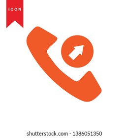 Phone icon, vector illustration. Flat design style - Vector