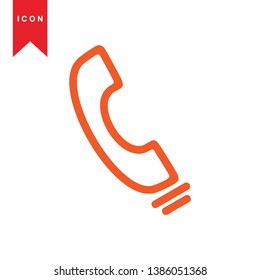 Phone icon, vector illustration. Flat design style - Vector