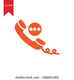 Phone icon, vector illustration. Flat design style - Vector