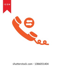Phone icon, vector illustration. Flat design style - Vector