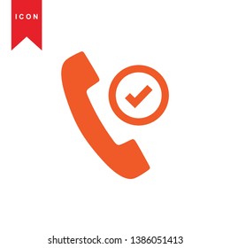 Phone icon, vector illustration. Flat design style - Vector