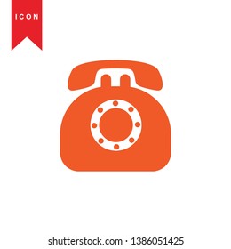 Phone icon, vector illustration. Flat design style - Vector