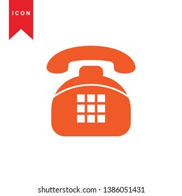 Phone icon, vector illustration. Flat design style - Vector