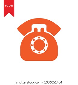 Phone icon, vector illustration. Flat design style - Vector