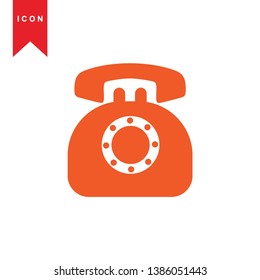 Phone icon, vector illustration. Flat design style - Vector