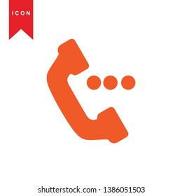 Phone icon, vector illustration. Flat design style - Vector