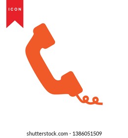 Phone icon, vector illustration. Flat design style - Vector