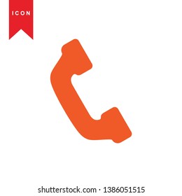 Phone icon, vector illustration. Flat design style - Vector