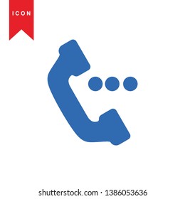 Phone icon, vector illustration. Flat design style - Vector