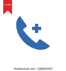 Phone icon, vector illustration. Flat design style - Vector