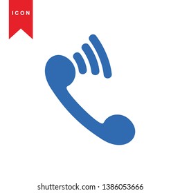 Phone icon, vector illustration. Flat design style - Vector
