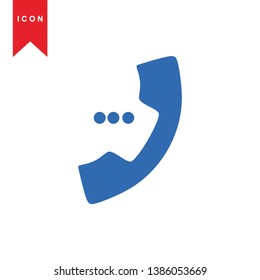 Phone icon, vector illustration. Flat design style - Vector