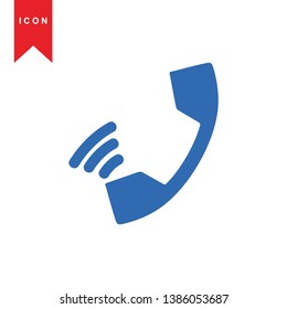 Phone icon, vector illustration. Flat design style - Vector