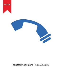Phone icon, vector illustration. Flat design style - Vector