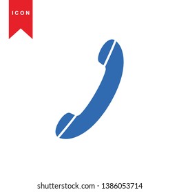 Phone icon, vector illustration. Flat design style - Vector