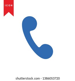 Phone icon, vector illustration. Flat design style - Vector