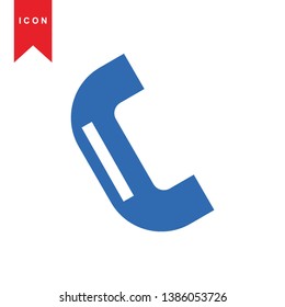 Phone icon, vector illustration. Flat design style - Vector