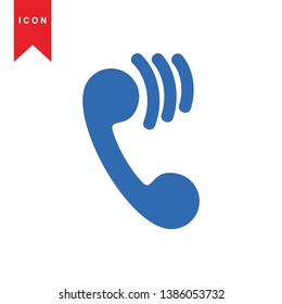 Phone icon, vector illustration. Flat design style - Vector