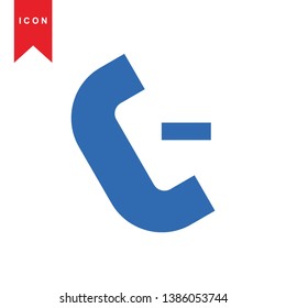 Phone icon, vector illustration. Flat design style - Vector