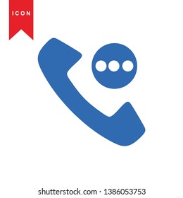 Phone icon, vector illustration. Flat design style - Vector