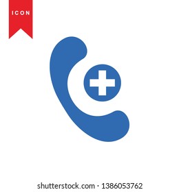 Phone icon, vector illustration. Flat design style - Vector