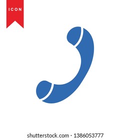 Phone icon, vector illustration. Flat design style - Vector